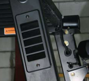 High air intake on the big foot lift truck