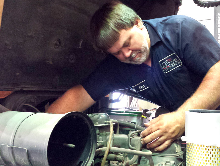 Material handling and forklift service in our shop or at your location Pittsburgh forklift repair and service