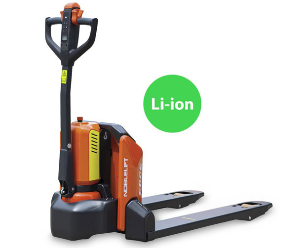 Powered 3,300 lb capacity Li-ion electric pallet trucks NOW available  NOBLELIFT electric forklifts for sale